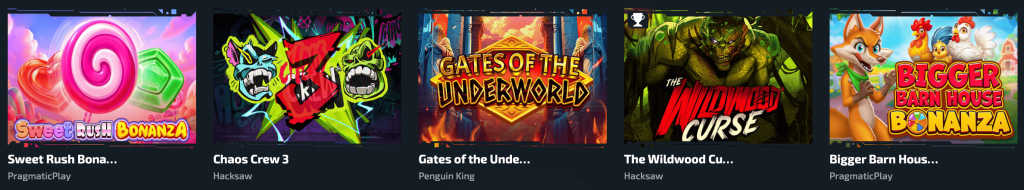 Catalogue de jeux sur CasinoZer